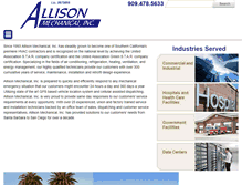 Tablet Screenshot of allisonmechanical.com